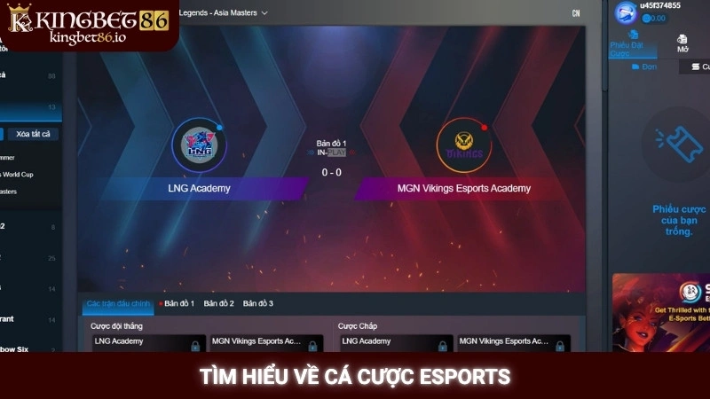 Cá cược Esports Kingbet86 - Tỷ lệ kèo LOL, CSGO hot nhất 1 Tìm hiểu về cá cược Esports