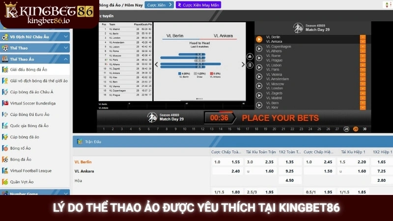 Lý do thể thao ảo được yêu thích tại Kingbet86
