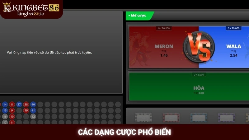 Các dạng cược phổ biến