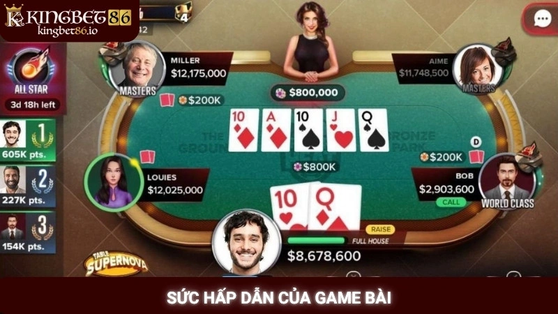Poker Kingbet86 - Đấu trí cùng cao thủ tại bàn cược quốc tế 3 Sức hấp dẫn của game bài