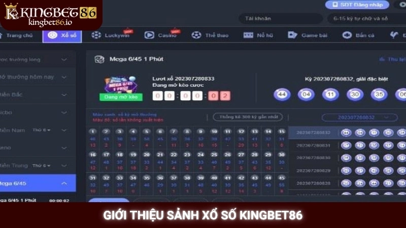 Giới thiệu sảnh Xổ số Kingbet86
